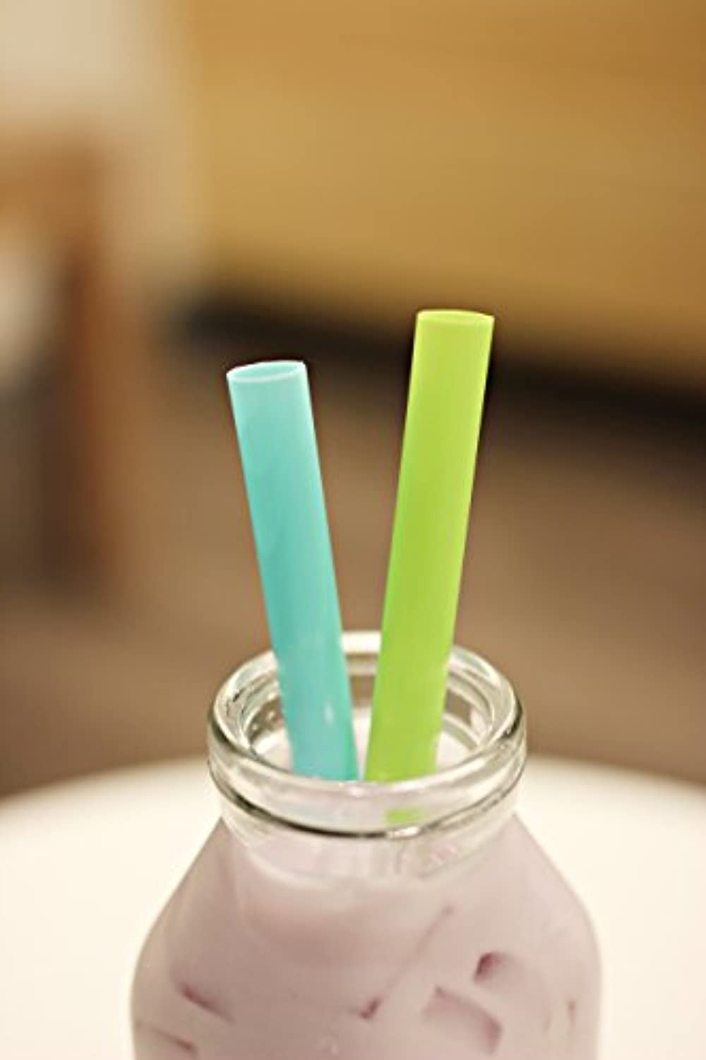 Choice 9 Black Extra Wide Pointed Wrapped Boba Straw - 1600/Case
