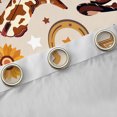 thumbnail image 4 of Manfei Western Cowgirl Boot Blackout Curtains Set of 2 (52x84 Each), Rustic Sunflower Cactus Window Curtains, Cartoon Brown Stars Curtains and Drapes, Living Room Curtains Decor, 4 of 6