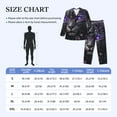 thumbnail image 4 of Naloa Purple-Eyed Floral Leopard Men’s Pajamas Set - Long Sleeve Button Down Sleep Shirt and Pajama Bottoms Sleepwear Set-Large, 4 of 7