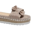 thumbnail image 2 of Sandalias Informales Sin Cordones Playa Verano para Mujer Cuñas Con Lazo Bohemio Plataforma Antideslizantes Aumento Interiores Y Exteriores, 2 of 7
