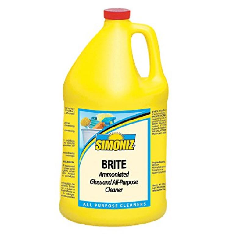 Simoniz B0412004 Brite Ammoniated AllPurpose Glass Cleaner, 1 gal