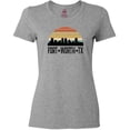 thumbnail image 3 of Inktastic Fort Worth Texas Skyline Retro Women's T-Shirt, 3 of 5