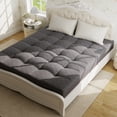 thumbnail image 6 of Poshby Queen Size Dual Layer 3 inch Mattress Topper,2 inch Gel Memory Foam and 1 inch Cooling Pillow Top Mattress Pad Cover for Back Pain,Gray, 6 of 9