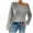Gray, variant on GigrtiJin Women's off Shoulder Sweater Long Sleeve Loose Pullover Knitted Sweater Tops Solid Color Casual Comfy Blouse