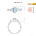 thumbnail image 5 of ANGARA Natural Oval Aquamarine Twisted Vine Ring with Diamond Halo in 14K White Gold for Women (Size-7x5mm) | March Birthstone, Birthday, Anniversary, Jewelry Gift for Women | Natural Aquamarine Ring, 5 of 10