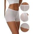 thumbnail image 3 of Unique Bargains Seamless Ice Silk Lace Trim Slip Shorts S White Y1, 3 of 6