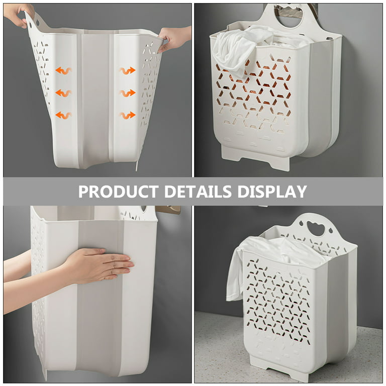 Warkul Laundry Hamper, Wall Mounted Folding Clothes Washing Bin Laundry  Basket, Space Saving for Organizing Home, Clothes, Towels And Toy, Room 