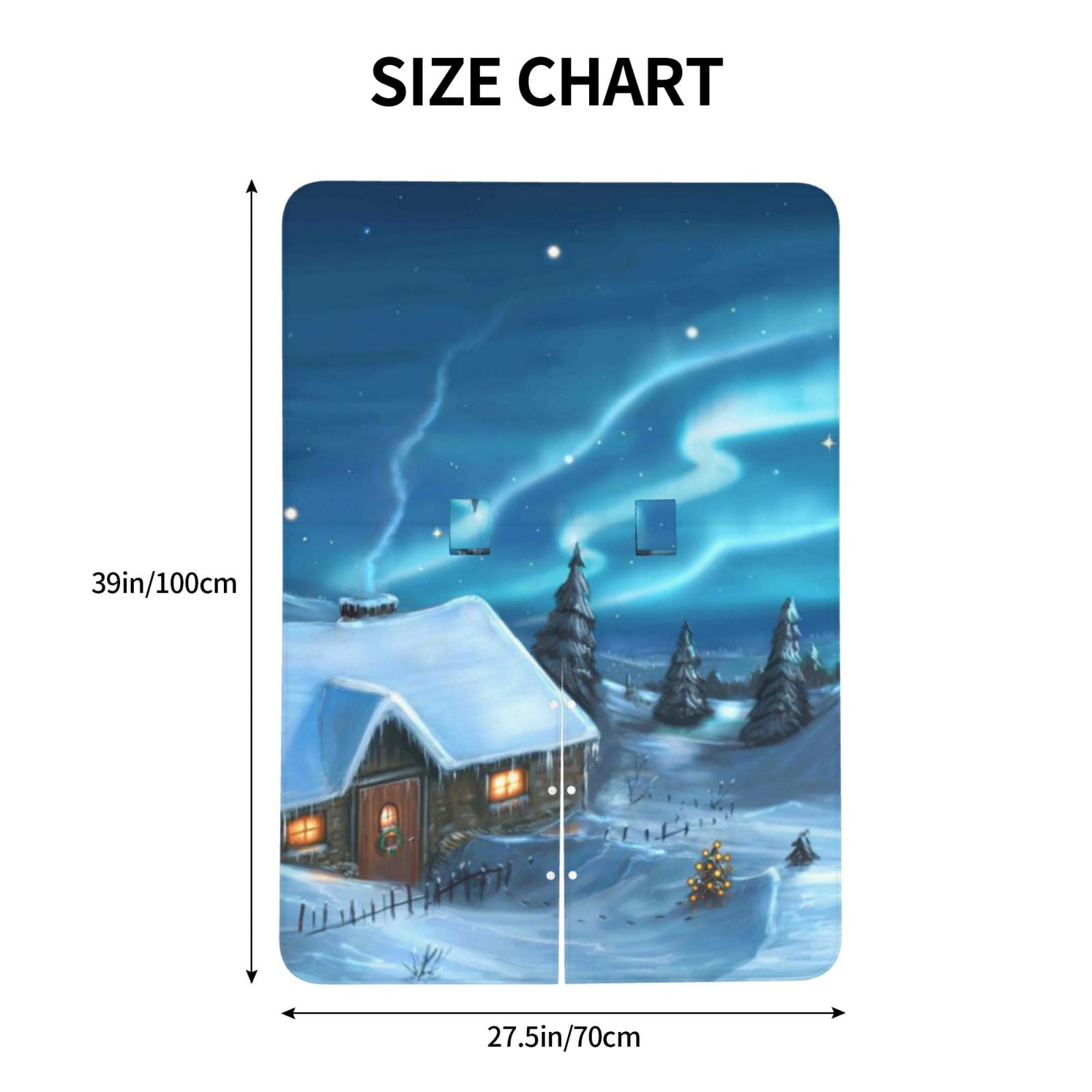 Naloa Mountain Cottage In Snow Baby Car Seat Cover, Breathable Baby Carrier Cover, Multiuse Baby Carrier Cover & Nursing Breastfeeding Cover