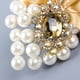 thumbnail image 2 of Pinzas para Boda Boutonniere Corsage Novia Novio Perla Flor Solapa Accesorios champán, 2 of 9
