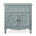 thumbnail image 3 of Benton Collection 34" Light Blue Cottage Bathroom Vanity with White Marble Top, 3 of 6