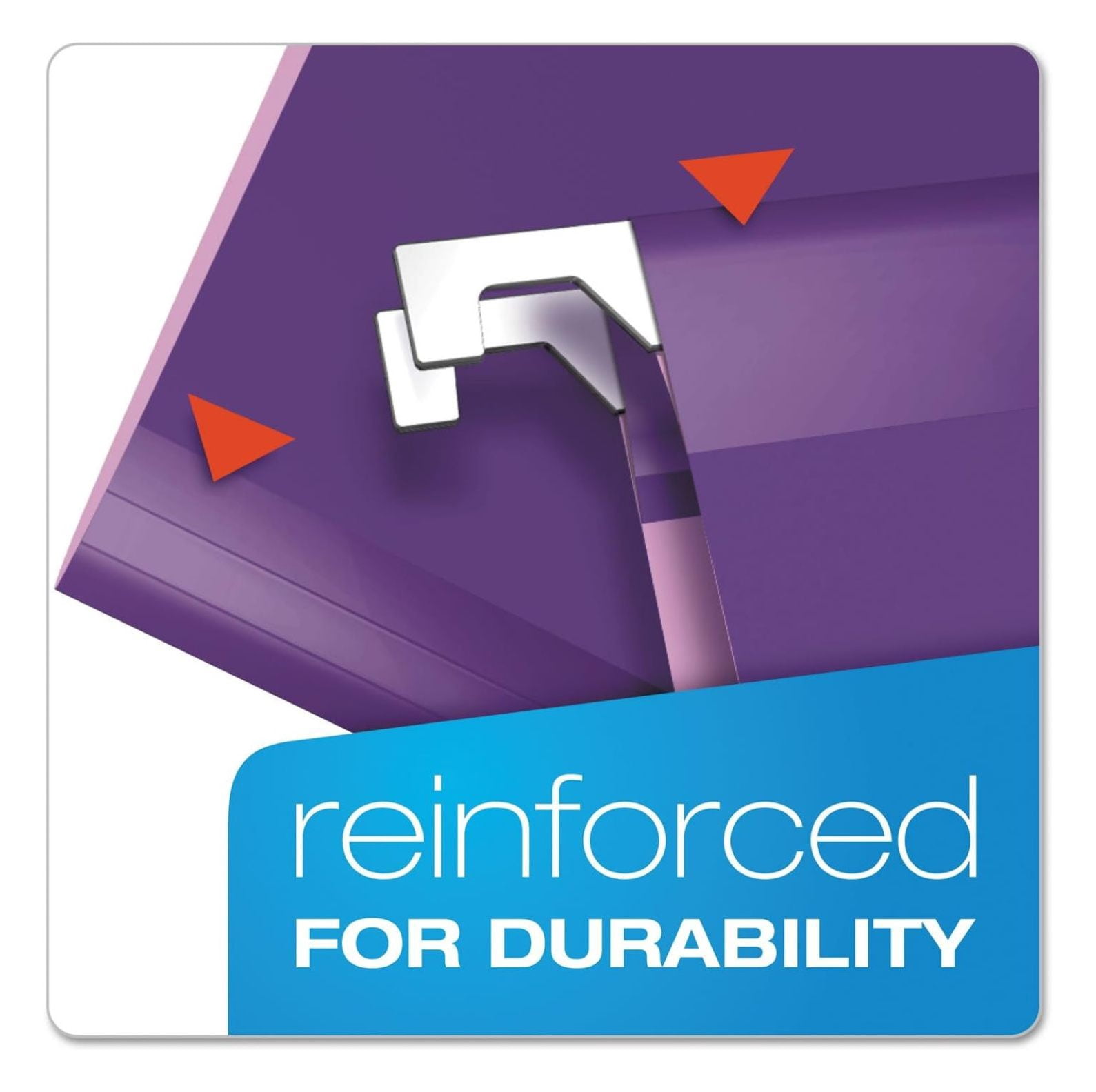 Reinforced Hanging Folders Letter Size - Pastel Colors, 25/Box - Color Coded File Folders with Tabs & Inserts - Durable Hanging File Folders for Office & Home