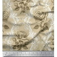 thumbnail image 1 of Soimoi Modal Satin Fabric Dot,Damask & Rose Flower Decor Fabric Printed Yard 42 Inch Wide, 1 of 1