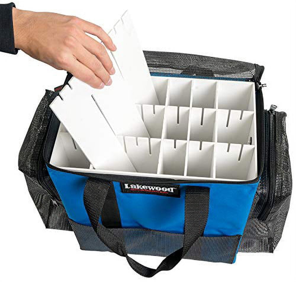 Lakewood Fishing Medium Blue Saltwater Case Tackle Box Adjustable Lure Dividers