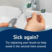 Equate Advanced Dual Action Battery-Powered Electric Toothbrush with 2 Replacement Heads, White