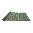 thumbnail image 2 of Ahgly Company Indoor Square Abstract Turquoise Blue Contemporary Area Rugs, 7' Square, 2 of 4