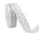 thumbnail image 2 of Cinta de Organza Navideña con Copos de Nieve de 2,5 Cm X 177 Pulgadas | Cinta de Poliéster para Envolver Regalos, Color Blanco, Beige y Rojo | Lazo Decorativo Duradero y Resistente a La Decoloración, 2 of 6
