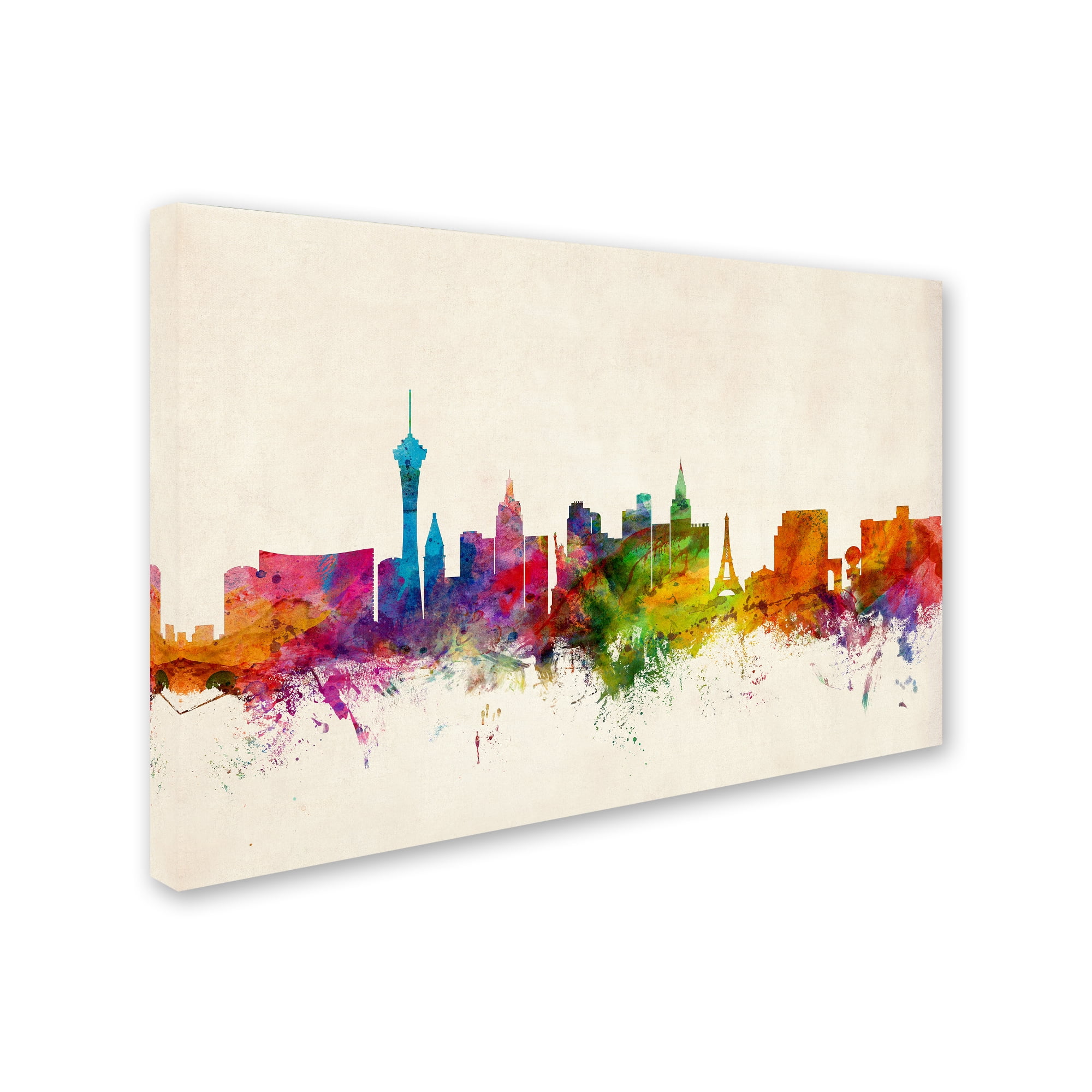 Trademark Fine Art "Las Vegas Nevada Skyline II" Canvas Art by Michael Tompsett