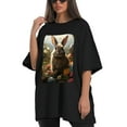 thumbnail image 4 of Plus Size Shirt for Women Black Tops for Women Short Sleeves Shirt for Women Easter T Shirt Oversized Shirt for Women S, 4 of 5