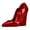 Red, variant on FSJ Women Fashion Wedge Thick High Heel Pumps Slip On Closed Pointed Toe Comfy Casual Party Dress Shoes Size 11 Black