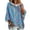 Light Blue, variant on Oversized 3/4 Sleeve Hoodie for Women Retro Floral Graphic Pullover Hooded Sweatshirt Casual Y2K Fall Outfit