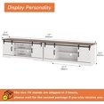 thumbnail image 4 of WAMPAT Farmhouse TV Stand Modern Sliding Barn Door Entertainment Center for TVs Up to 100 inch, 2 in 1 Wood TV Media Console for Living Room, White, 4 of 6