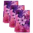 thumbnail image 2 of Watercolor Flowers Kitchen Towels Set of 3, Spring Floral Vintage Pink Purple Absorbent Dish Towels for Kitchen, Microfiber Hand Towel, Quick Drying Tea Towel for Cleaning Decorative Dishcloths, 2 of 7