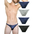 thumbnail image 2 of Men's Underwear Satin Silky Sexy Bikini Small to Plus Sizes Multi-Pack, 2 of 5