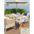 thumbnail image 5 of Outdoor Tablecloth with Umbrella Hole for Patio/Picnic/Party/Camping, Spring White Daisy Waterproof Table Cloth Rectangle Table Cover Washable, Farmhouse Floral Gray Buffalo Plaid (52"x 70"), 5 of 8