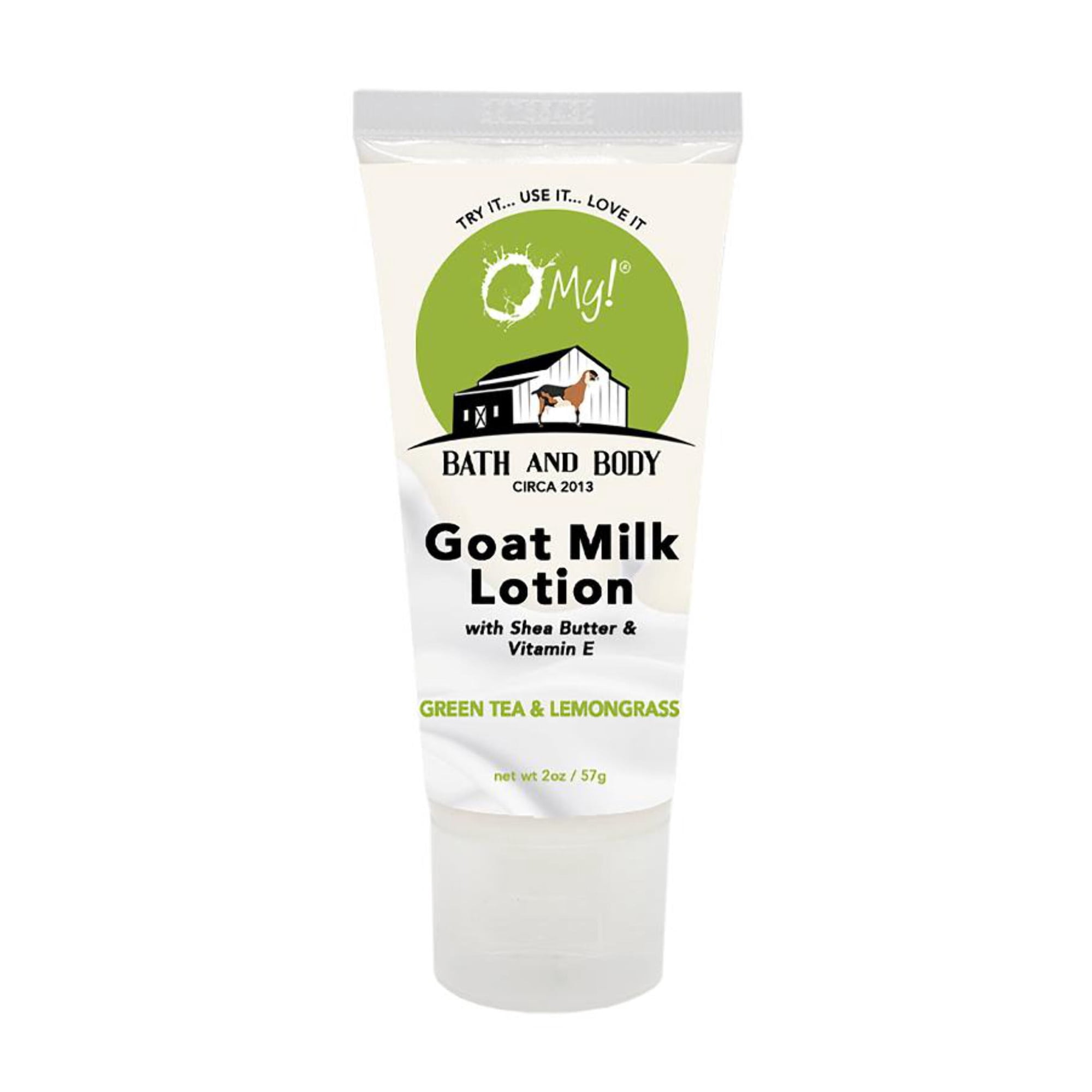 O My! Goat Milk 2oz Traveler Size Lotion | Made with Raw Goat Milk | Shea Butter and Vit E | Free of Parabens More | Handcrafted in USA