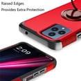 thumbnail image 5 of Designed for Motorola Moto G Pure /G Power 2022 Kickstand Hybrid with 360° Rotate Ring Stand Magnetic Hard PC TPU + Screen Protectror Phone Case Cover [Red], 5 of 11