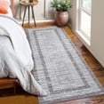 thumbnail image 2 of Haperlare Machine Washable Runner Rug Bordered Geometric Modern Runner Rugs for Hallway Entryway Laundry Non Slip Indoor Mat,2'x6',Grey, 2 of 7