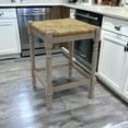 thumbnail image 2 of HomeRoots 516142 24 x 16.5 x 16.5 in. Natural & Gray Backless Counter Height Bar Chair with Footrest, 2 of 5