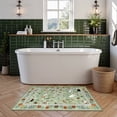 thumbnail image 5 of ATHOPE 2x3 Small Area Rugs for Entryway, Non Slip Low Pile Animal Cat Floral Washable Rug, Medallion Carpet for Front Door Kitchen Bathroom, Green, 5 of 7