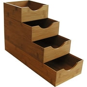 Wide Bamboo Bins, Set of 4