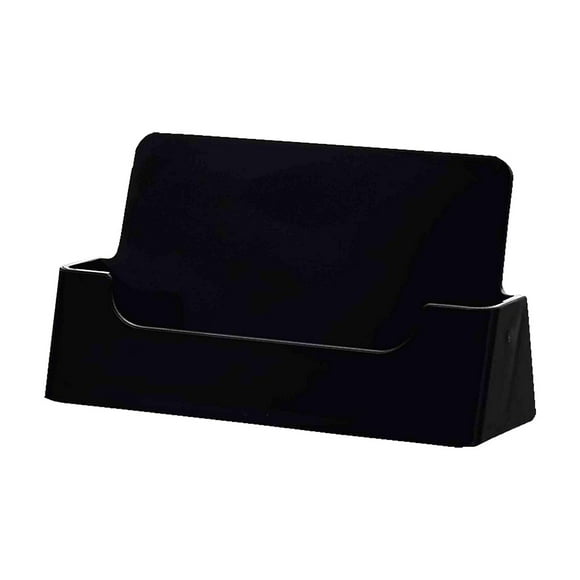 Marketing Holders Single Pocket Acrylic Business Card Holder for Table, Fits 49 Cards Black Qty 1