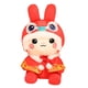 thumbnail image 4 of Figura de conejito de peluche, regalo para niños, festival de primavera chino Capa Roja 25cm, 4 of 9