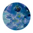 thumbnail image 4 of Orinice Flowers Blue Reflection Round Table Cover Stain Resistant Washable Indoor Outdoor Tablecloth Kitchen Dining Wedding Parties 100% Polyester Fiber 42-46, 4 of 8