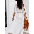 thumbnail image 5 of Women's Chiffon Kimono Cardigan Lace Long Maxi Dress Beach Dress Swimsuit Beach Poncho Bikini Cover Up, 5 of 7