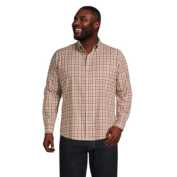 Lands' End Men's Big Traditional Fit No Iron Twill Shirt 2X Big
