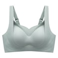 thumbnail image 5 of Wovix Women's Plus Size Bra Full Coverage Wireless Solid Supportive Wide Strap Comfort Bra Daily Blue L, 5 of 6