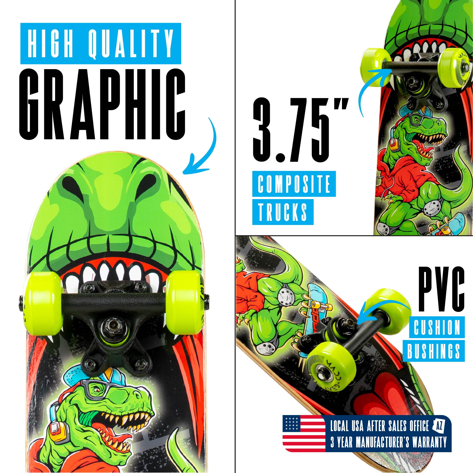 Madd Gear Mini Cruiser Skateboard for Kids and Teens – Lightweight