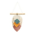 thumbnail image 2 of Tapiz colgante de pared de macramé bohemio, borlas de pared tejidas para sala de , dormitorio, decoración de en hogar 25x30cm Gloria Macramé Tela decorativa, 2 of 9