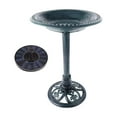 thumbnail image 3 of Pedestal Garden Bird Bath Patio trasero Decoración Césped Patio Parques Fuente solar Verde Zulema bebedero para pájaros al aire libre, 3 of 8