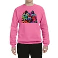 thumbnail image 2 of Cute and Colorful Pomeranian Dog Animal Lover Unisex Crewneck Graphic Sweatshirt, Neon Pink, X-Large, 2 of 3