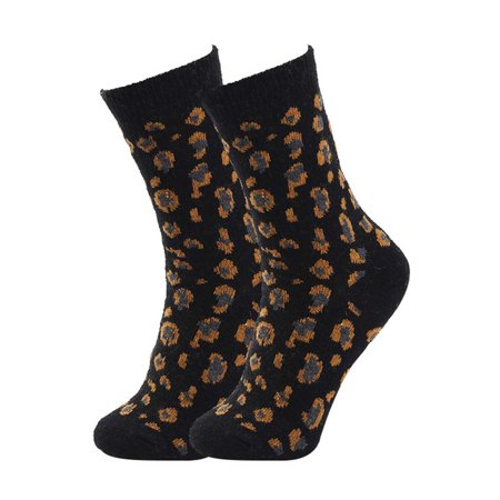Making A Difference Socks Women s Thick Warm Flat Leopard Print Socks In Autumn And Winter Athletic Works Socks