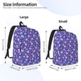 thumbnail image 4 of Daiia colorful Skull flower leaf Vintage Canvas Backpack for Men and Women ,Hiking Backpack,Travel Laptop Bag for School,Large Capacity Backpack-Medium, 4 of 8