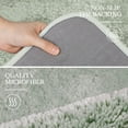 thumbnail image 6 of Walensee Shag Bath Rug, Non Slip Bath Mat for Bathroom, 24"x36", Pale Green, Machine Wash, 6 of 9