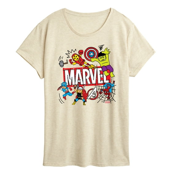 Marvel The Avengers - Sketch - Women's Short Sleeve Graphic T-Shirt