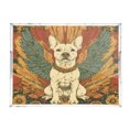 thumbnail image 2 of WOBOGO Acrylic Serving Trays 15.7x11.8 Inch Spill Proof Clear Decorative Organizer with Handle The Dog with Wings, 2 of 7
