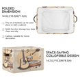 thumbnail image 2 of Guitar Piano Marimba Drum Storage Bins with Handle Fabric Organizer Basket Foldable Box 1 Pack 14.2x10.2x8.3, 2 of 8